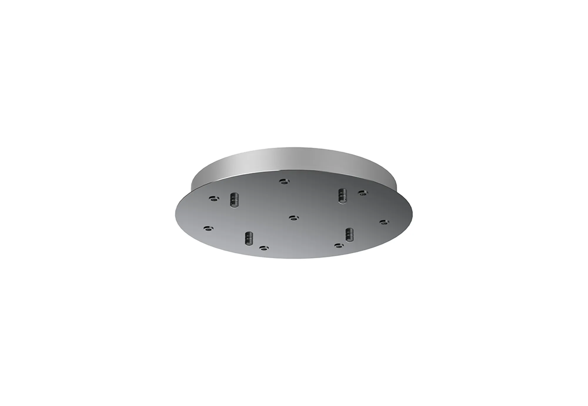 M9367  Modular 40cm Round 8 DC Plug Canopy/Ceiling Rose Kit (FRAME ONLY) (Excluding Driver), Chrome